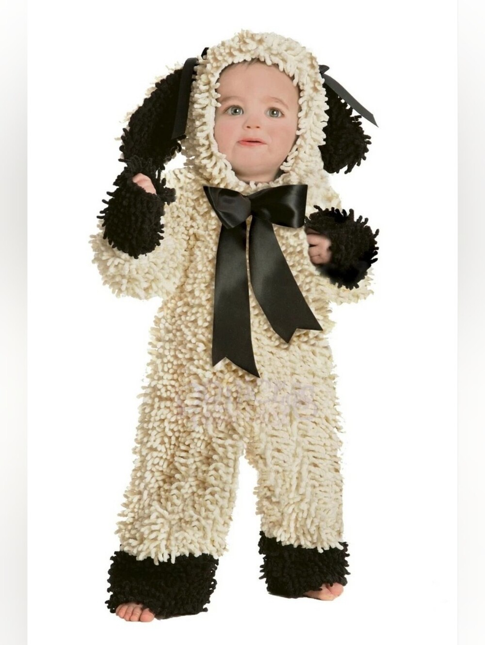Vintage Princess Polly Wooly Lamb Cream and Black Lamb Costume with Bow